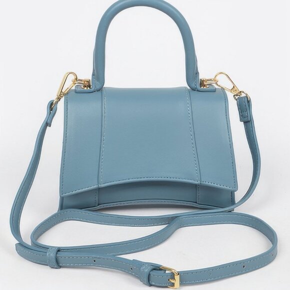 Faux Leather Top Handle Bag - Picture 1 of 7